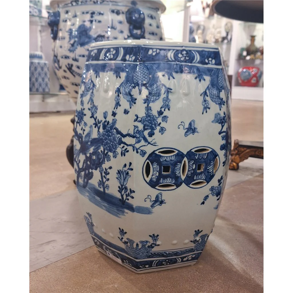 Danny's Fine Porcelain 18.5inH - GARDEN STOOL - FLORA 50977 - Image 10
