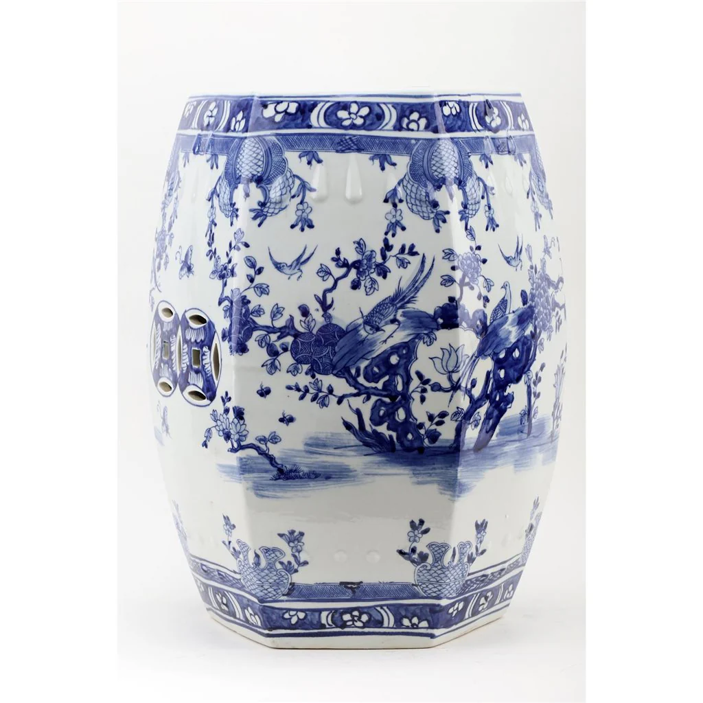 Danny's Fine Porcelain 18.5inH - GARDEN STOOL - FLORA 50977 - Image 2
