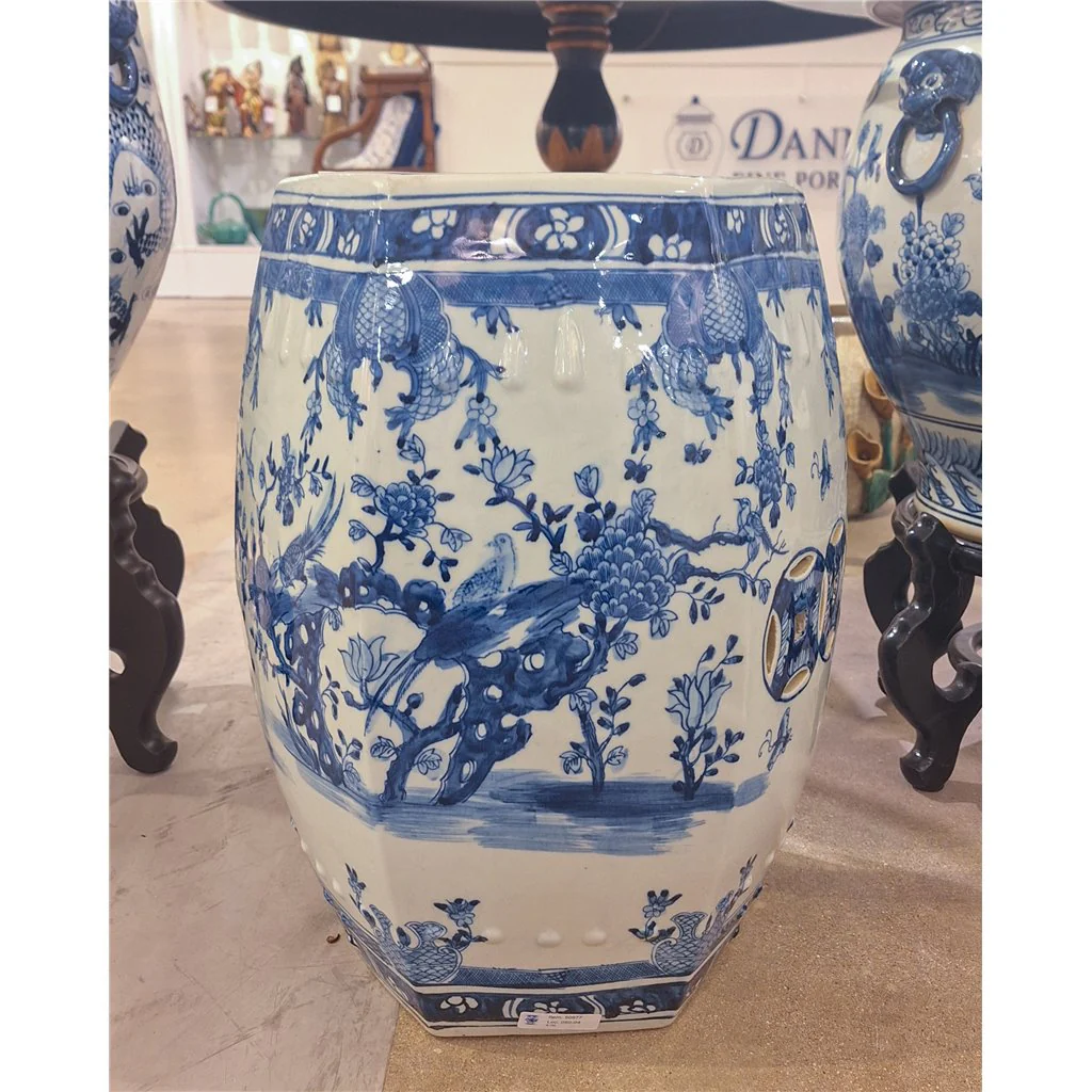 Danny's Fine Porcelain 18.5inH - GARDEN STOOL - FLORA 50977 - Image 8