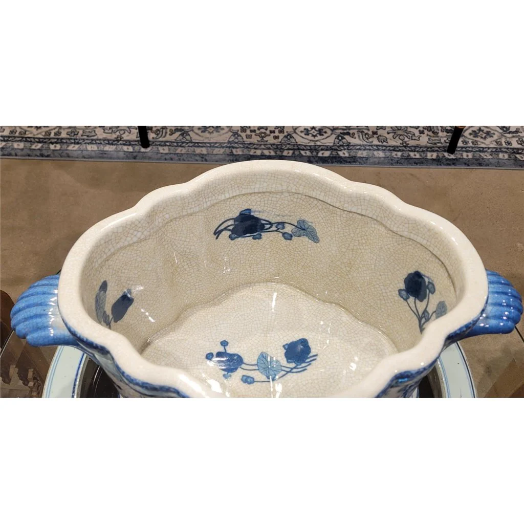 Danny's Fine Porcelain 18X10X10 FOOTBATH - B/W BIRDS & FLORAL(WOOD STAND SOLD SEPARATELY: G216-13.5) 11618 - Image 10