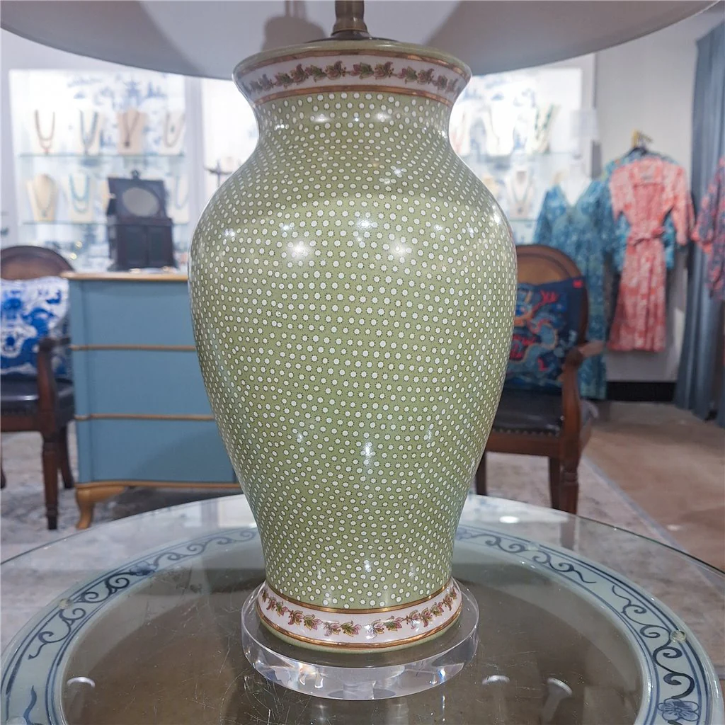 Danny's Fine Porcelain 19Lx19Wx32H Porcelain Lamp - Dotty [Acrylic_Base/Sh:2-830-19] 14072-LA - Image 10