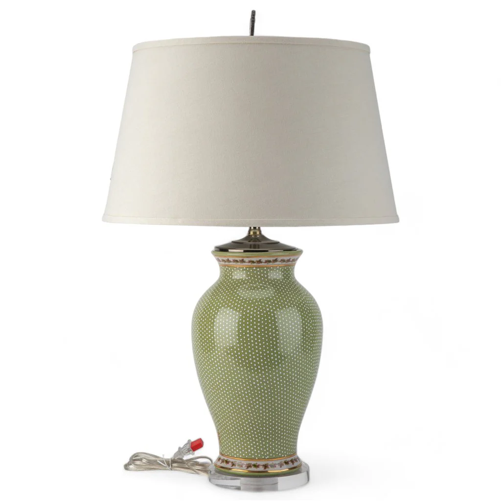 Danny's Fine Porcelain 19Lx19Wx32H Porcelain Lamp - Dotty [Acrylic_Base/Sh:2-830-19] 14072-LA - Image 3