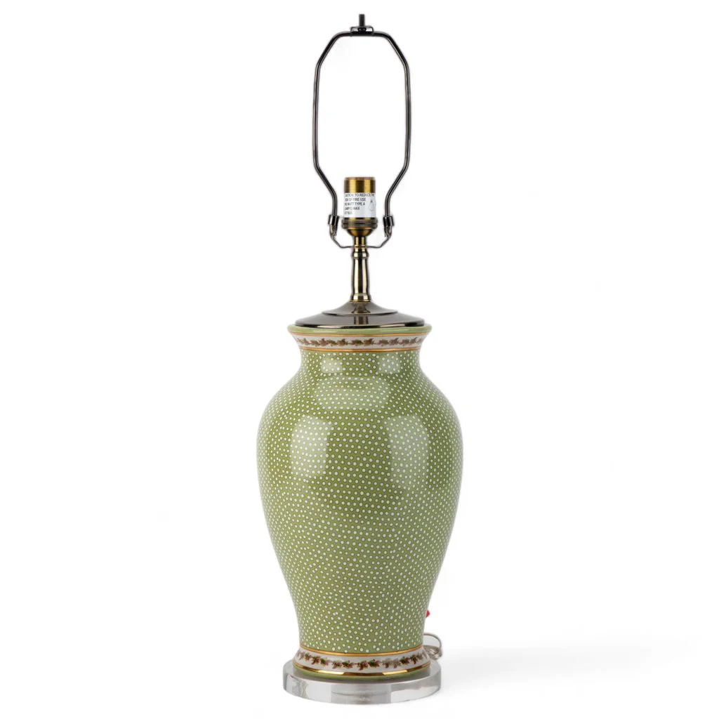 Danny's Fine Porcelain 19Lx19Wx32H Porcelain Lamp - Dotty [Acrylic_Base/Sh:2-830-19] 14072-LA - Image 5