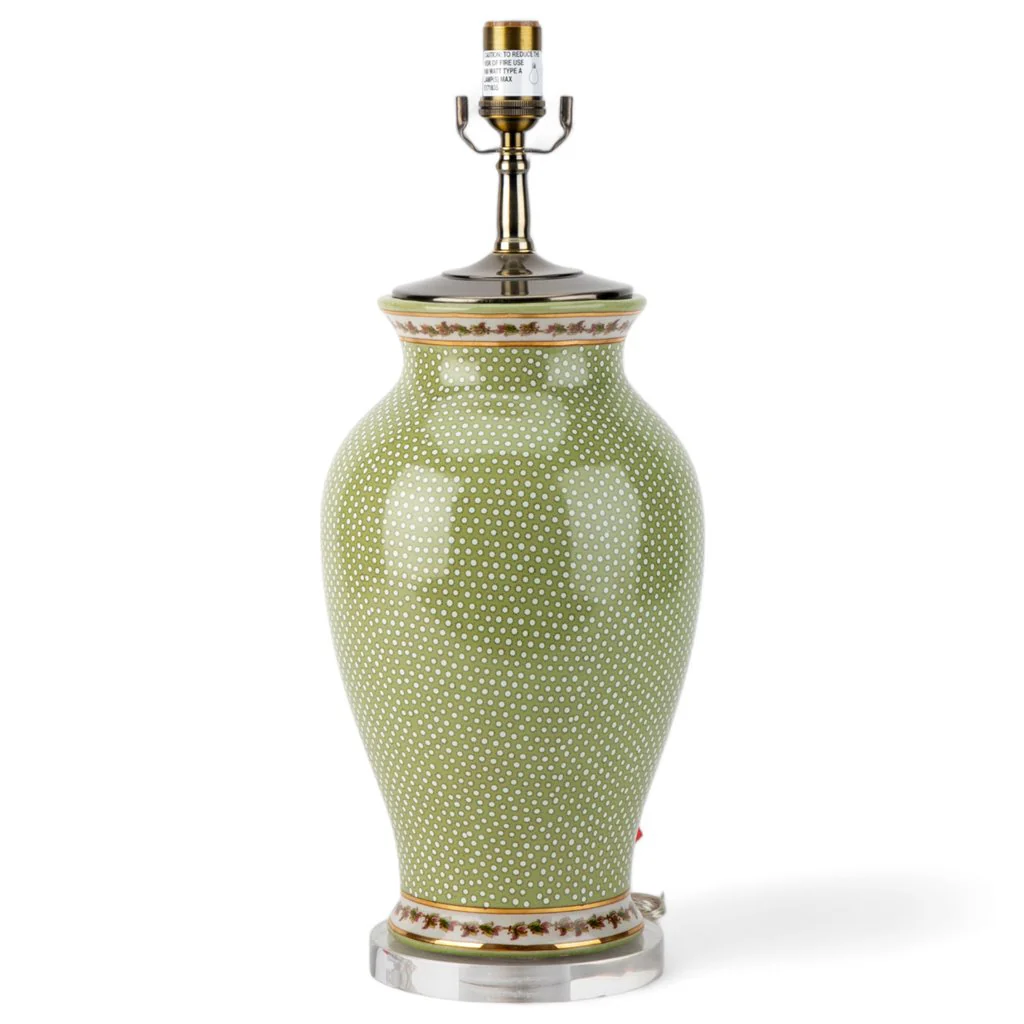 Danny's Fine Porcelain 19Lx19Wx32H Porcelain Lamp - Dotty [Acrylic_Base/Sh:2-830-19] 14072-LA - Image 6