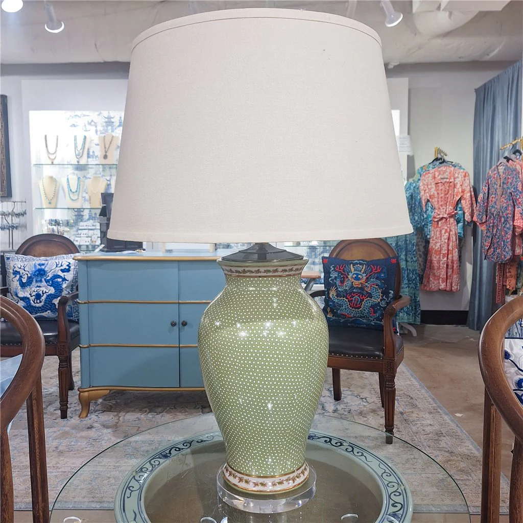 Danny's Fine Porcelain 19Lx19Wx32H Porcelain Lamp - Dotty [Acrylic_Base/Sh:2-830-19] 14072-LA - Image 7