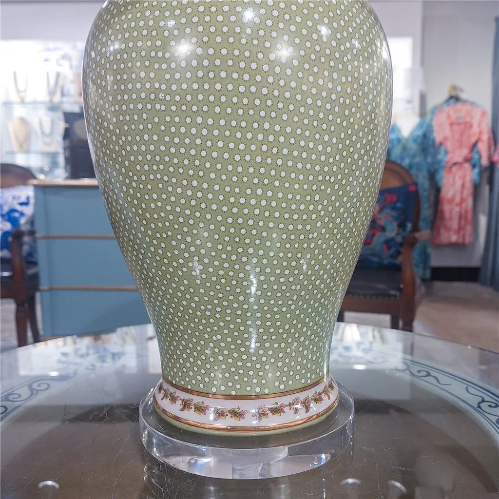 Danny's Fine Porcelain 19Lx19Wx32H Porcelain Lamp - Dotty [Acrylic_Base/Sh:2-830-19] 14072-LA - Image 9