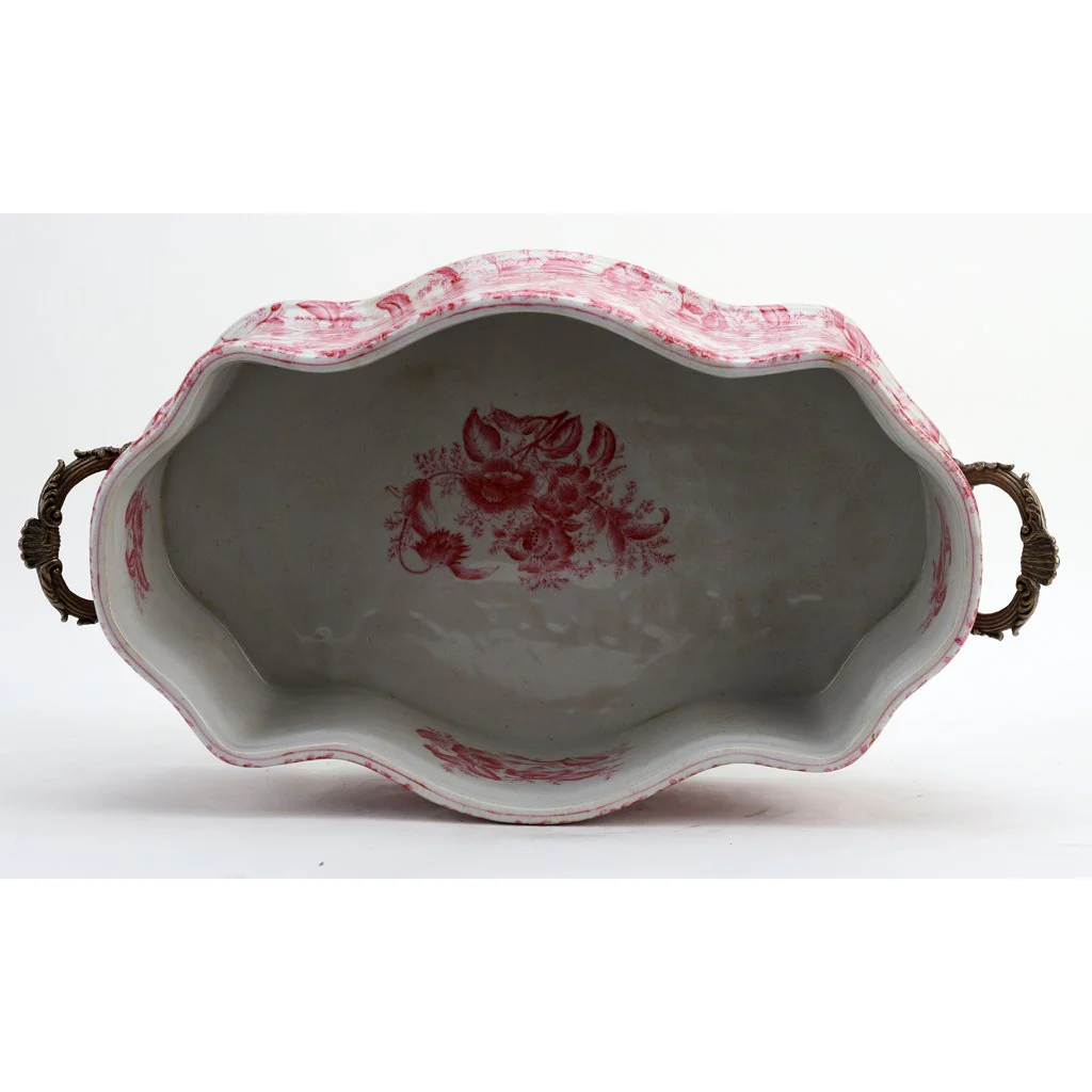 Danny's Fine Porcelain Planter, Pink Primrose with Bronze Handles 14239 - Image 5