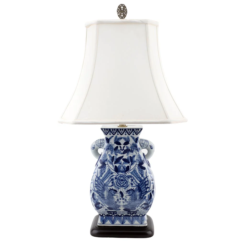 Danny's Fine Porcelain 30H - -Blue And White Elephant Vase Lamp (125-16-Be) Lampshade is included. 50830-L - Image 3