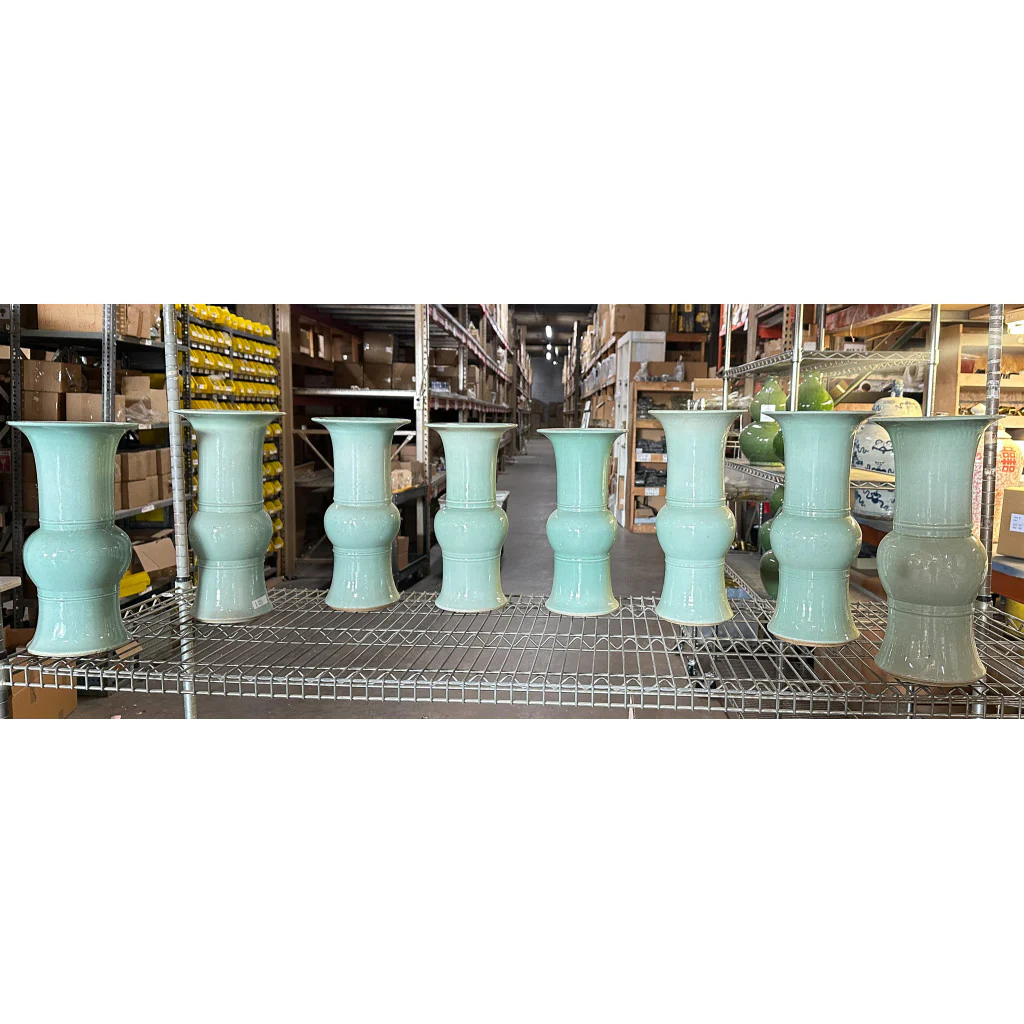 Danny's Fine Porcelain 32" H - Celedon Elegant Vase Lamp With Wood Base(2-830-19) Lampshade is included. 50824-L - Image 10