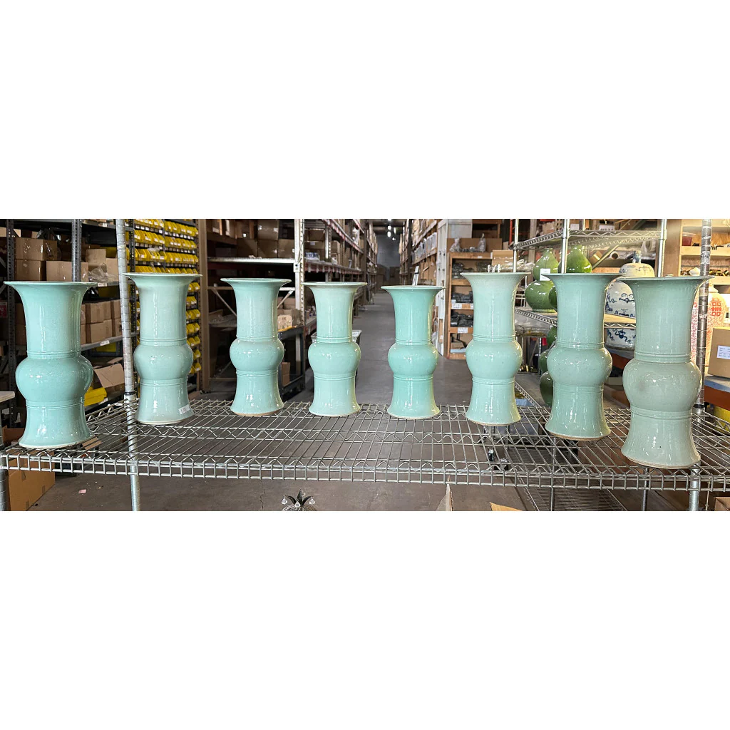 Danny's Fine Porcelain 32" H - Celedon Elegant Vase Lamp With Wood Base(2-830-19) Lampshade is included. 50824-L - Image 11