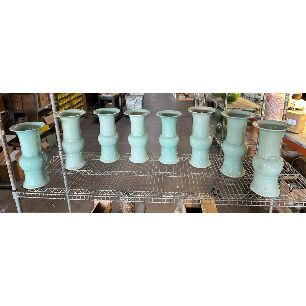 Danny's Fine Porcelain 32" H - Celedon Elegant Vase Lamp With Wood Base(2-830-19) Lampshade is included. 50824-L - Image 12