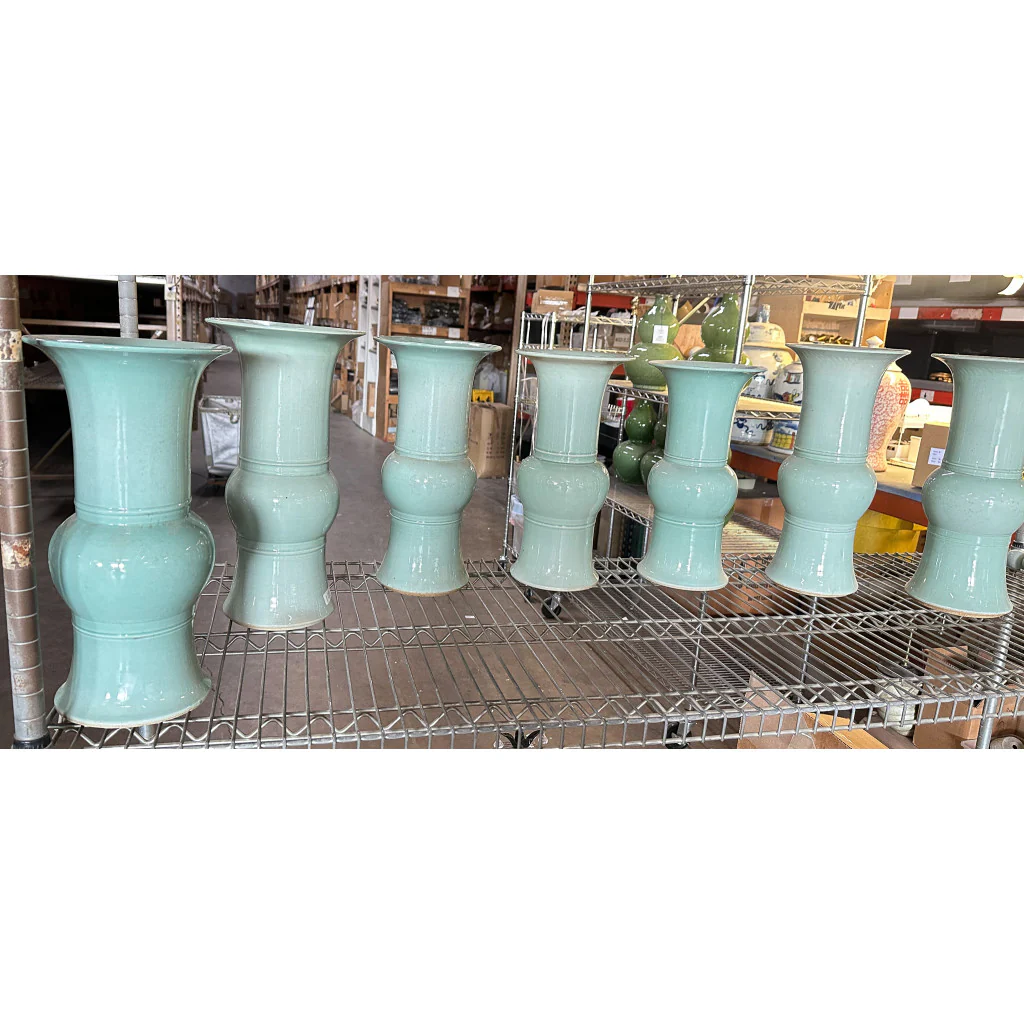Danny's Fine Porcelain 32" H - Celedon Elegant Vase Lamp With Wood Base(2-830-19) Lampshade is included. 50824-L - Image 13