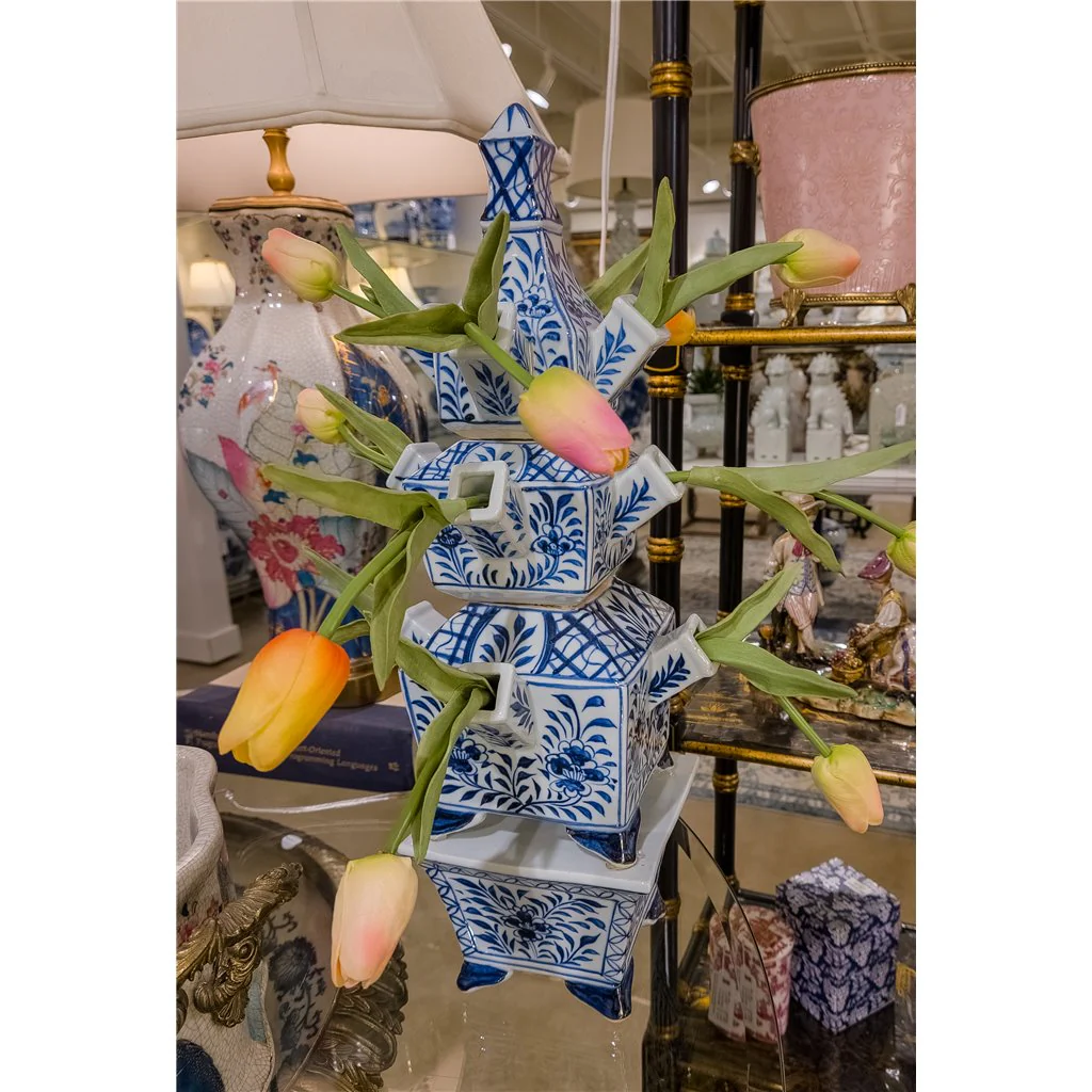 Danny's Fine Porcelain 7.5L X 7.375W X 18.75H - TUILPIERE VASE-SECTIONAL AND BASE 50821 - Image 15