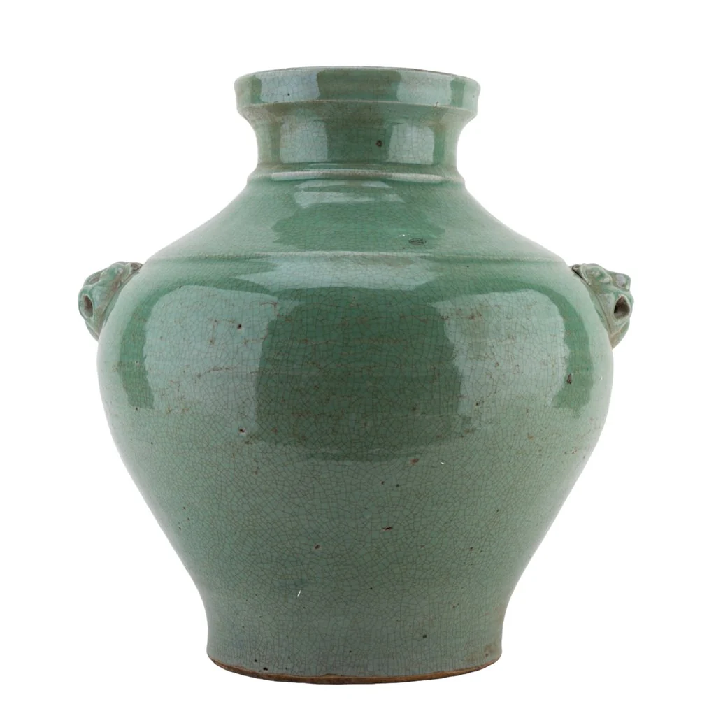 Danny's Fine Porcelain Antique Finish Vase- Green 51065