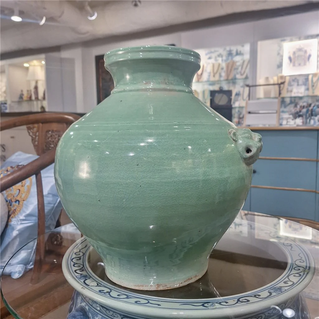 Danny's Fine Porcelain Antique Finish Vase- Green 51065 - Image 11
