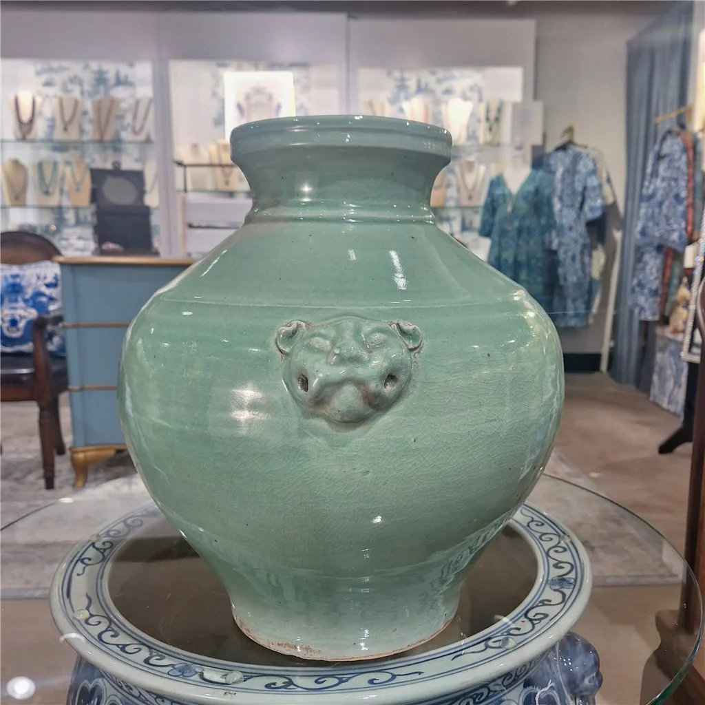 Danny's Fine Porcelain Antique Finish Vase- Green 51065 - Image 13