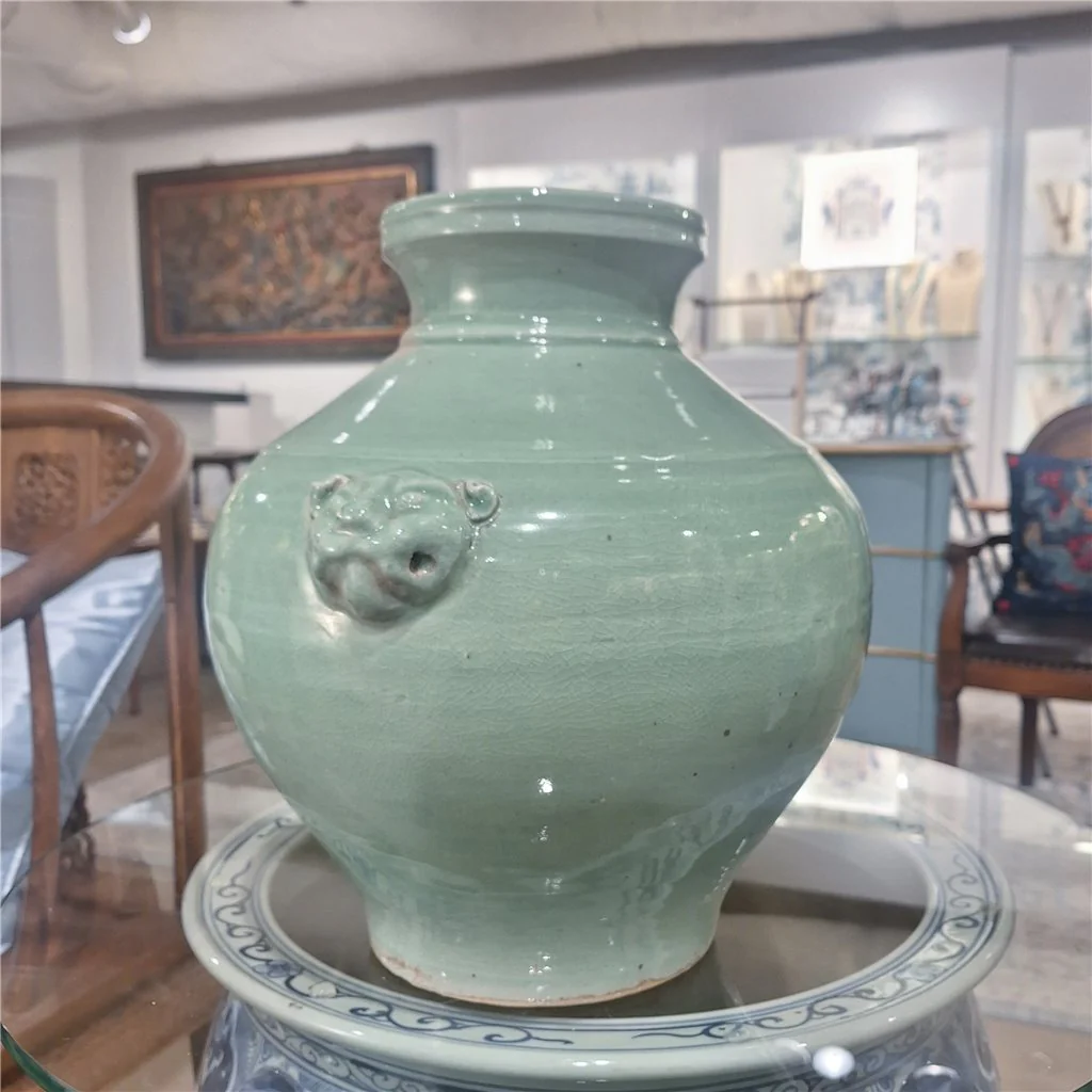 Danny's Fine Porcelain Antique Finish Vase- Green 51065 - Image 14