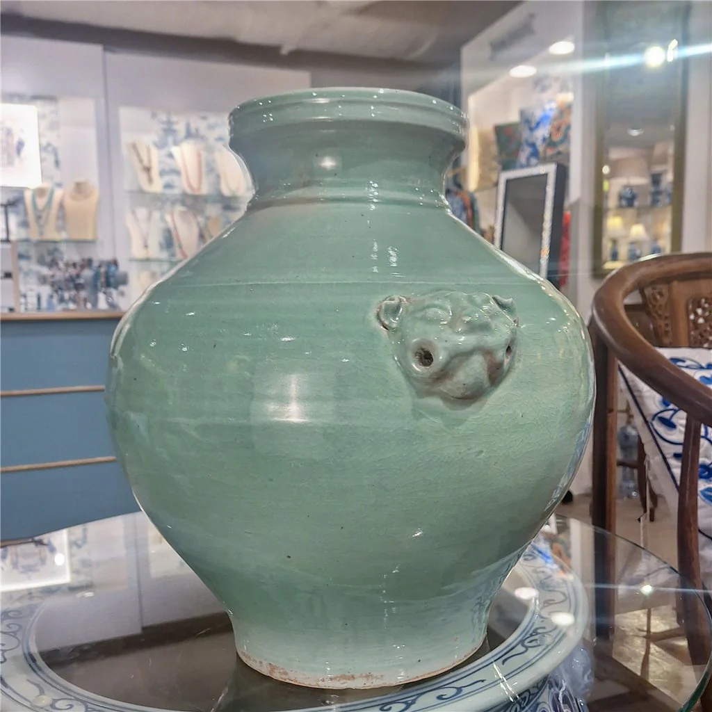 Danny's Fine Porcelain Antique Finish Vase- Green 51065 - Image 15