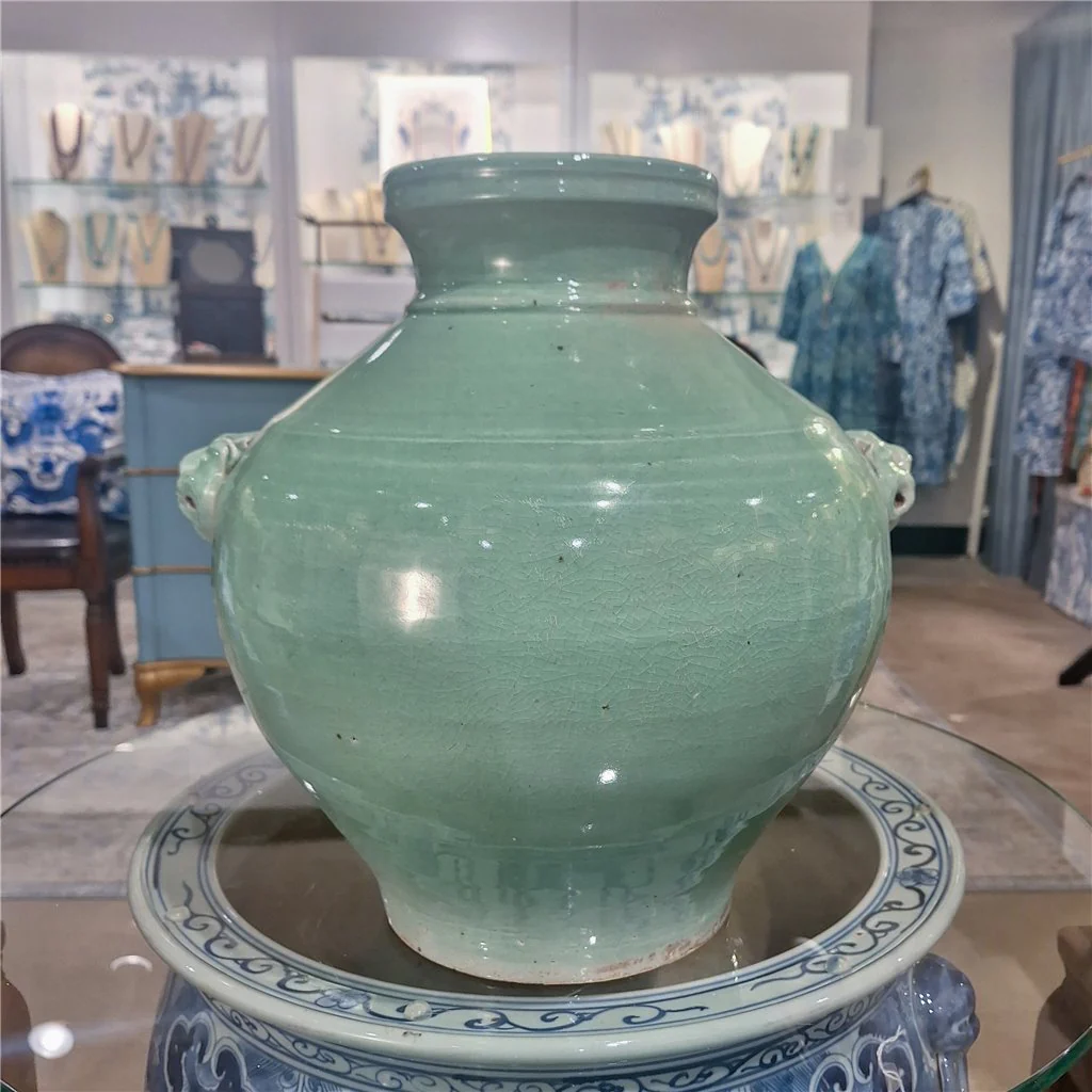 Danny's Fine Porcelain Antique Finish Vase- Green 51065 - Image 16