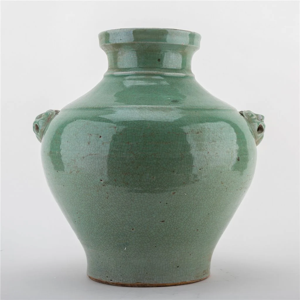 Danny's Fine Porcelain Antique Finish Vase- Green 51065 - Image 2