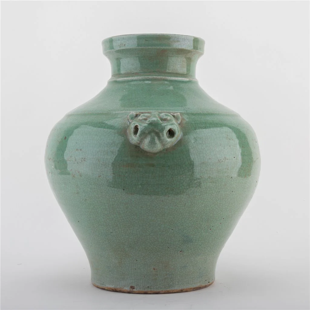 Danny's Fine Porcelain Antique Finish Vase- Green 51065 - Image 3