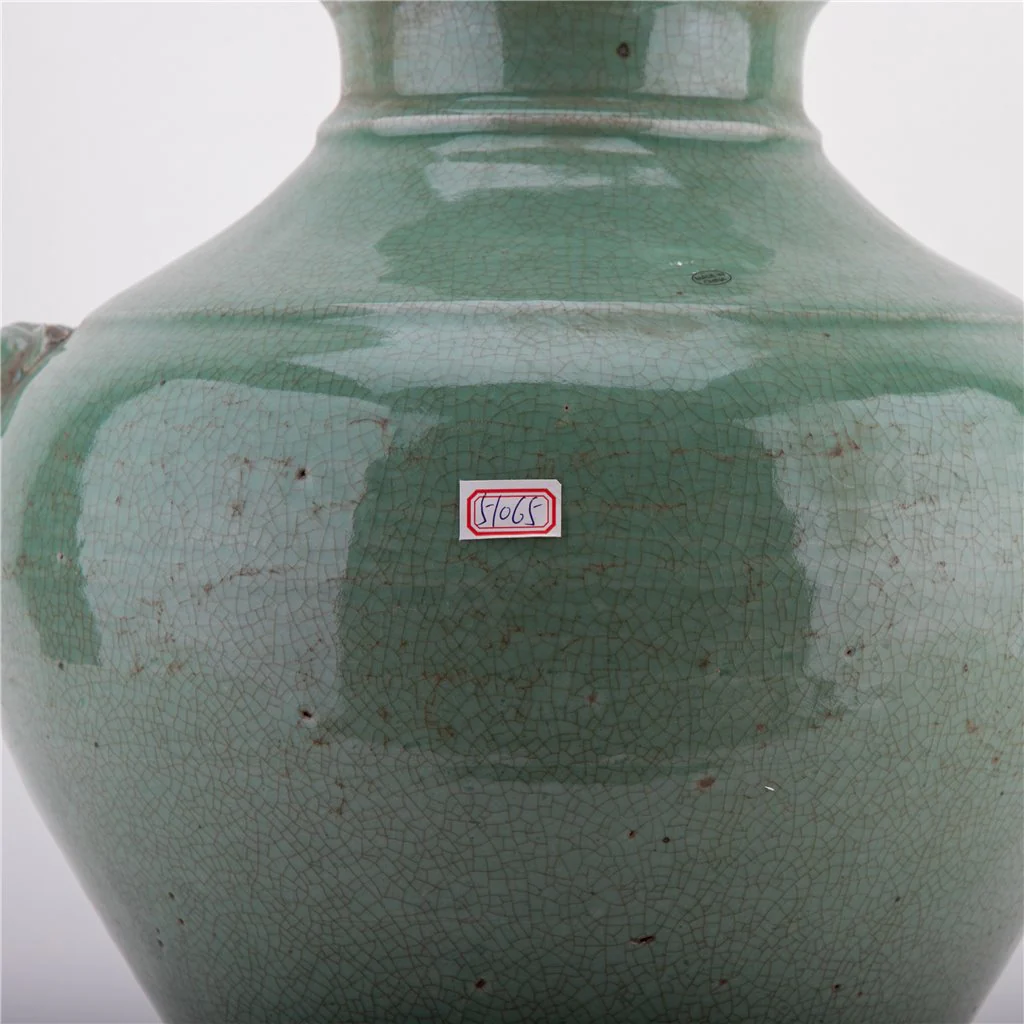 Danny's Fine Porcelain Antique Finish Vase- Green 51065 - Image 7