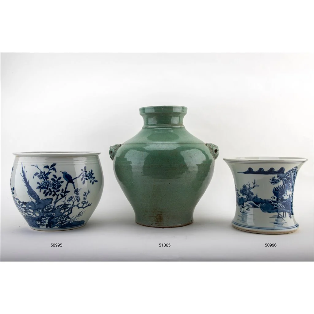 Danny's Fine Porcelain Antique Finish Vase- Green 51065 - Image 8