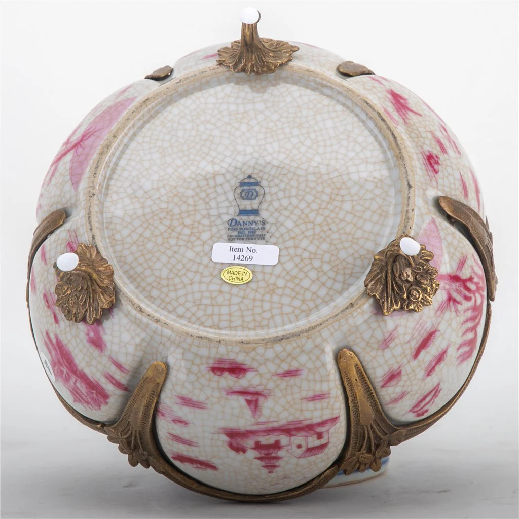 Danny's Fine Porcelain Basin With Bronze-Pink Willow 14269 - Image 10