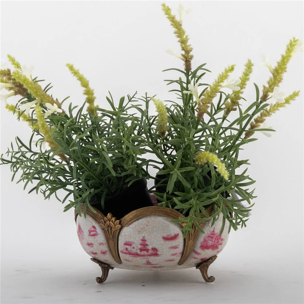 Danny's Fine Porcelain Basin With Bronze-Pink Willow 14269 - Image 12
