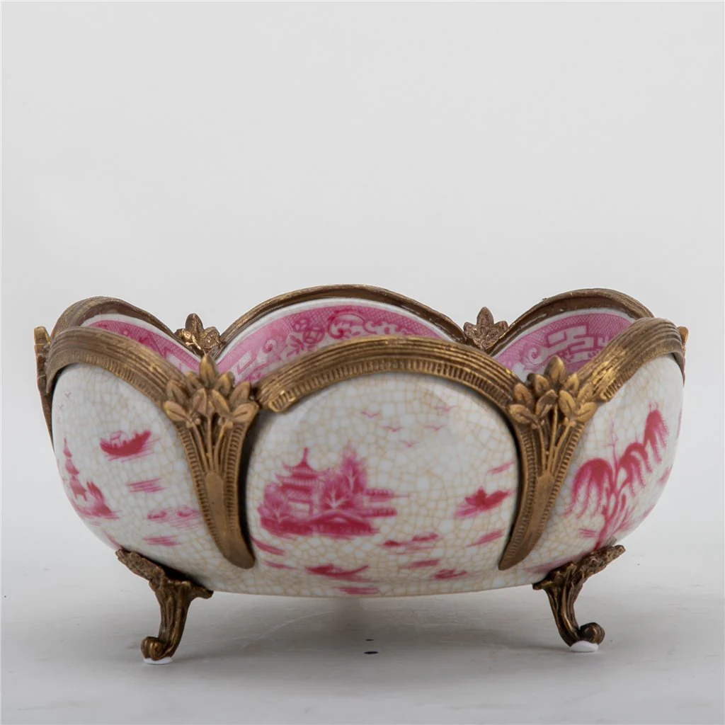 Danny's Fine Porcelain Basin With Bronze-Pink Willow 14269 - Image 8