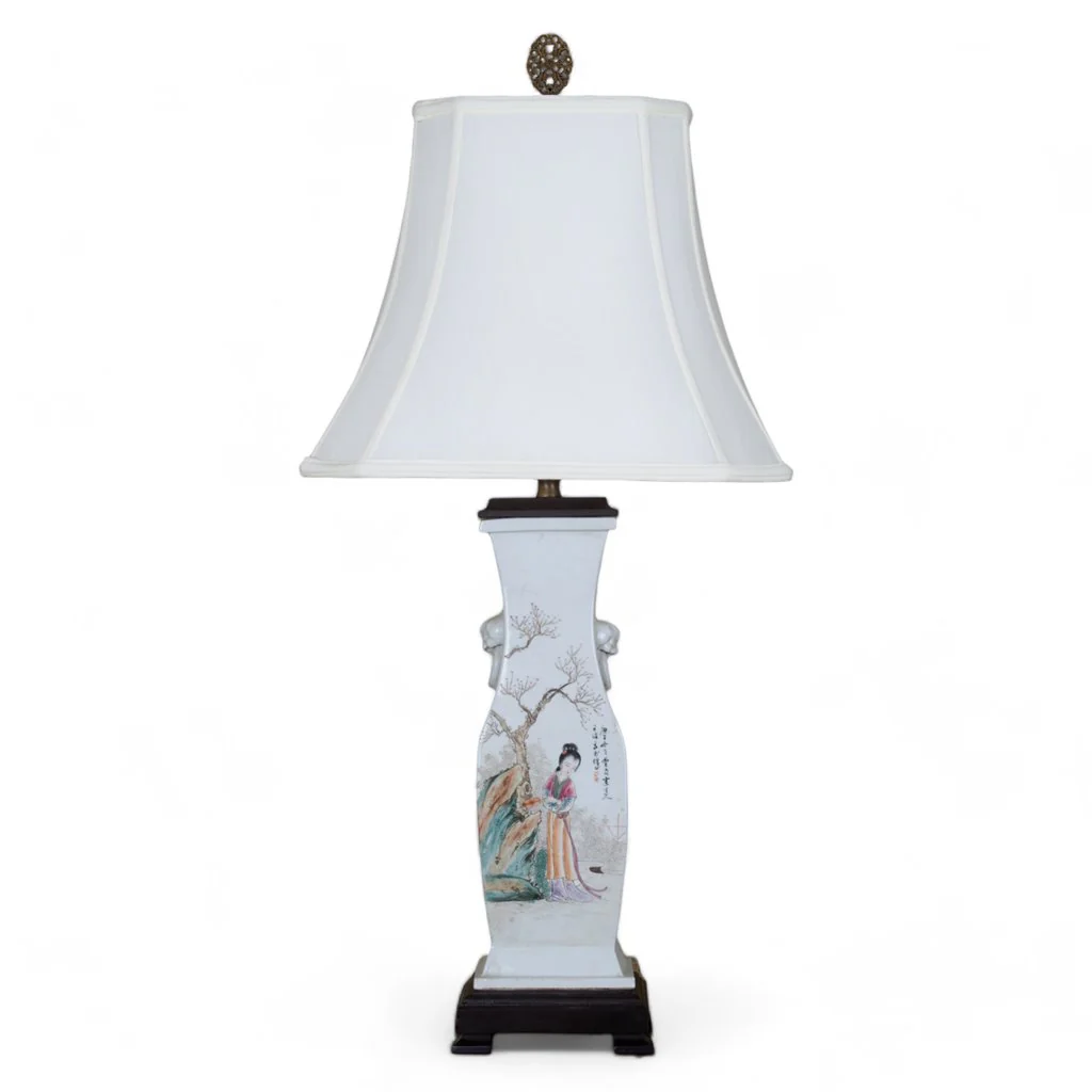 Danny's Fine Porcelain Beauty Scene Rectangle Lamp 50128-L