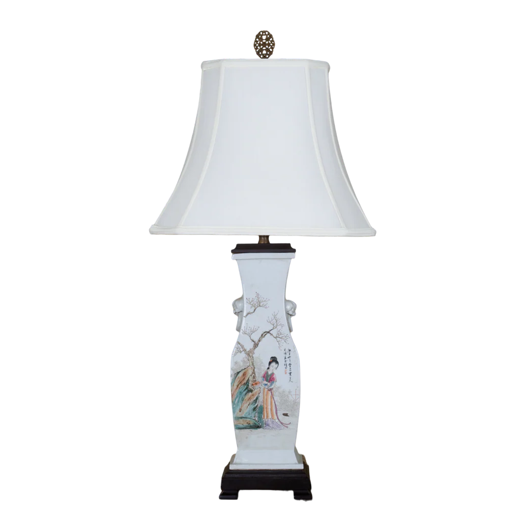 Danny's Fine Porcelain Beauty Scene Rectangle Lamp 50128-L - Image 2