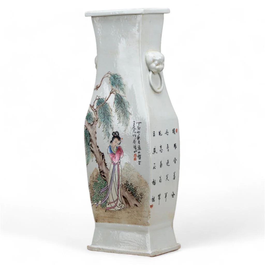 Danny's Fine Porcelain Beauty Scene Rectangle Lamp 50128-L - Image 5