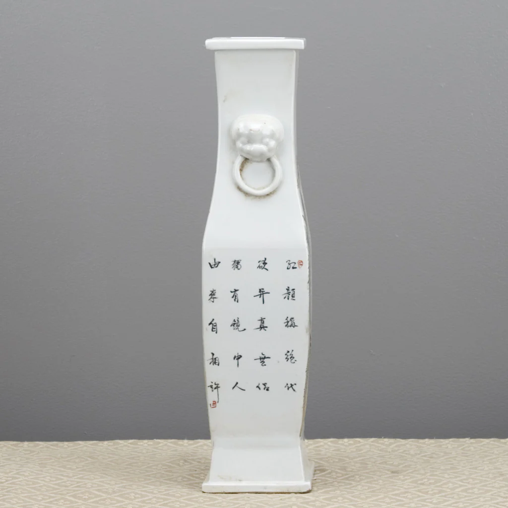 Danny's Fine Porcelain Beauty Scene Rectangle Vase 50128 - Image 9