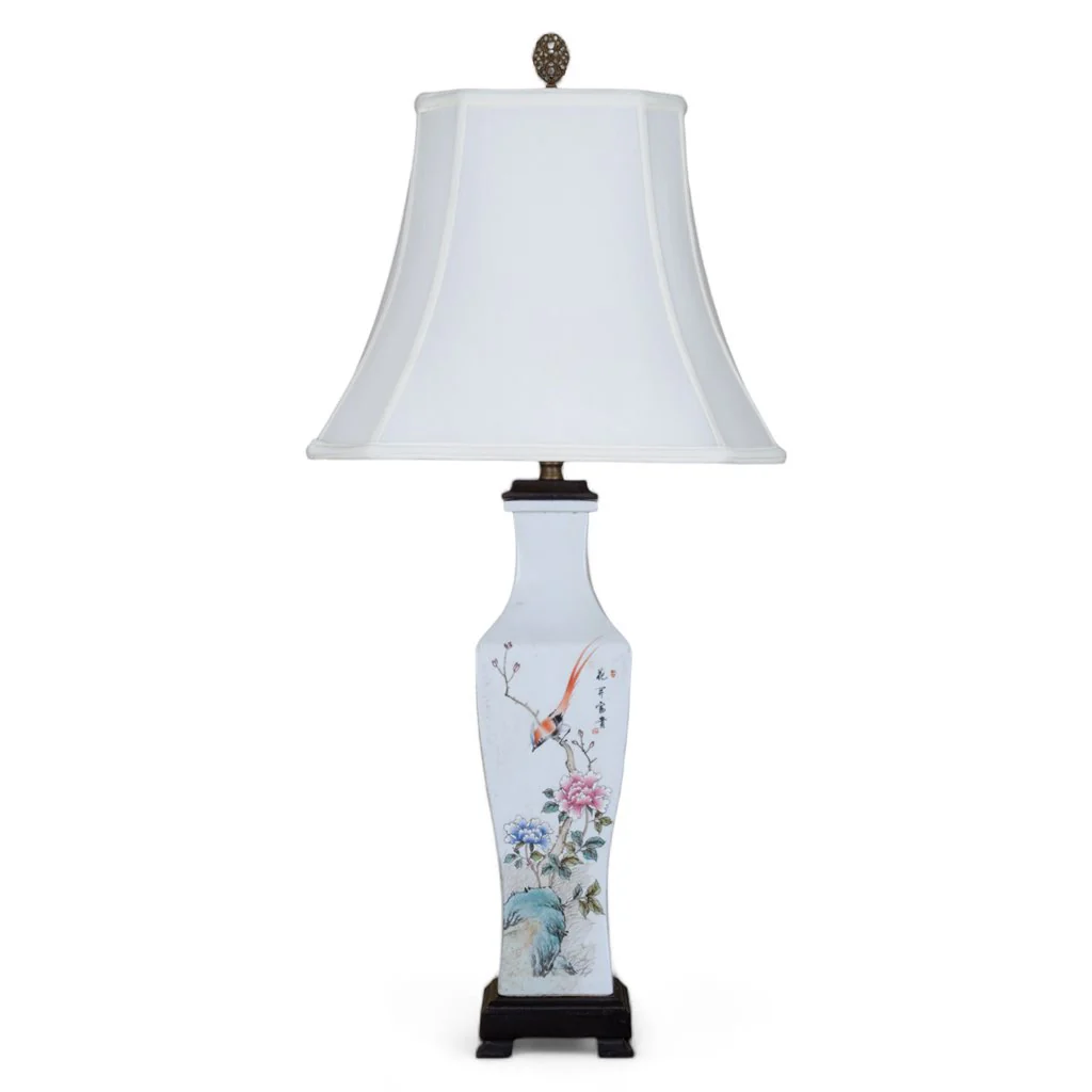 Danny's Fine Porcelain Bird Scene Rectangle Lamp 50127-L