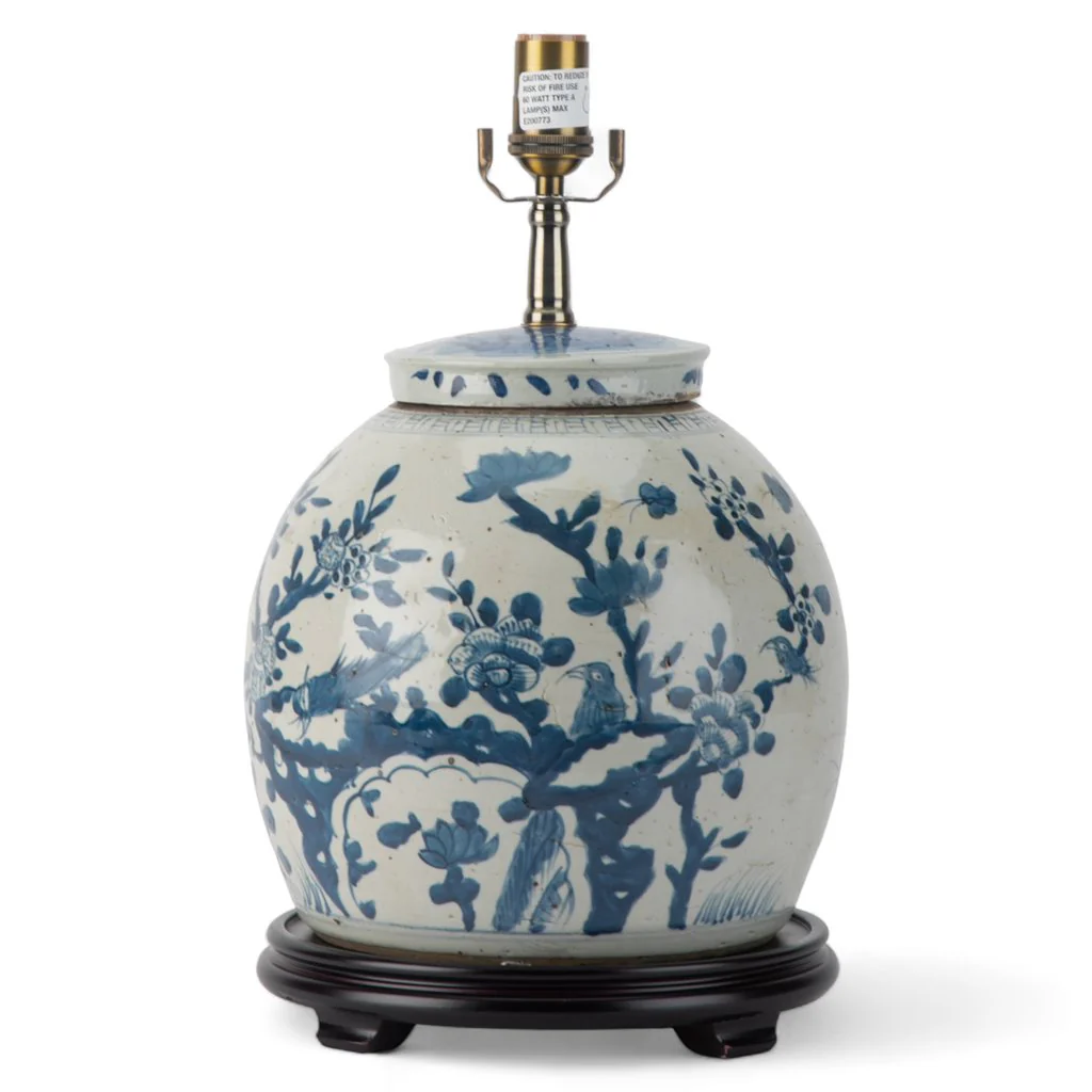 Danny's Fine Porcelain BLUE AND WHITE BULB LIDDED JAR LAMP(CLASSIC) (2-847-17) 50239-L - Image 3