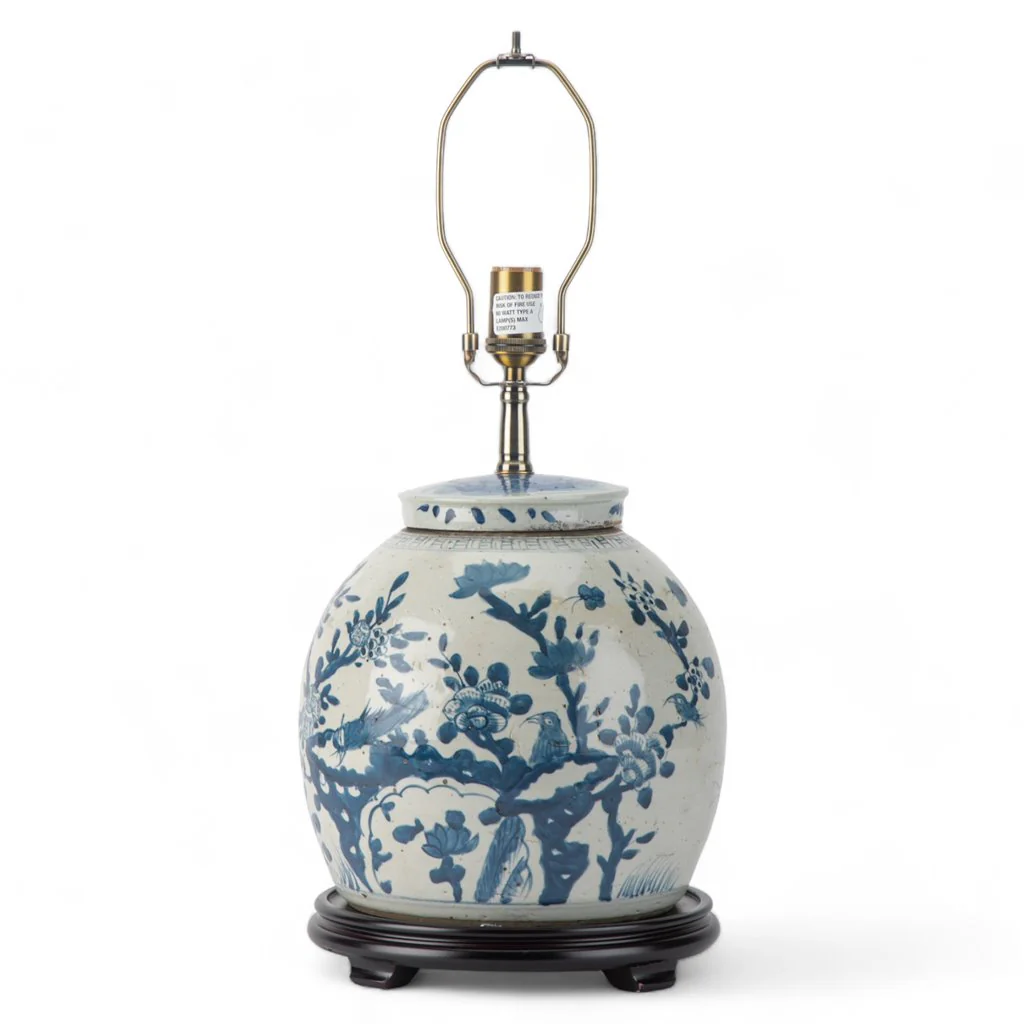 Danny's Fine Porcelain BLUE AND WHITE BULB LIDDED JAR LAMP(CLASSIC) (2-847-17) 50239-L - Image 4