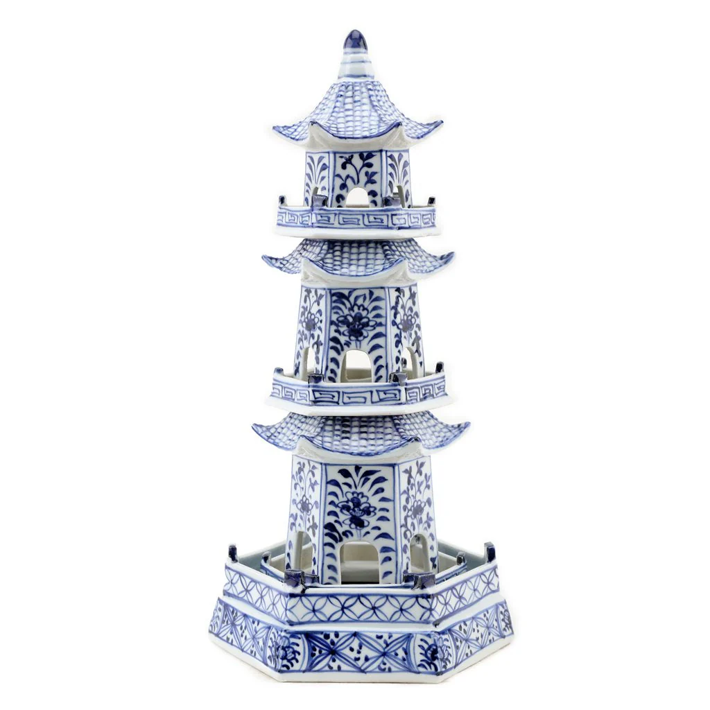 Danny's Fine Porcelain Blue And White Pagoda(4 Sections) 50818
