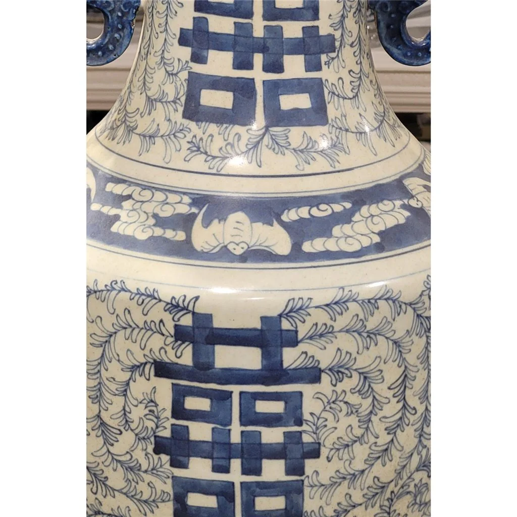 Danny's Fine Porcelain Blue And White Vase-Double Happiness (Classic) 50108 - Image 11