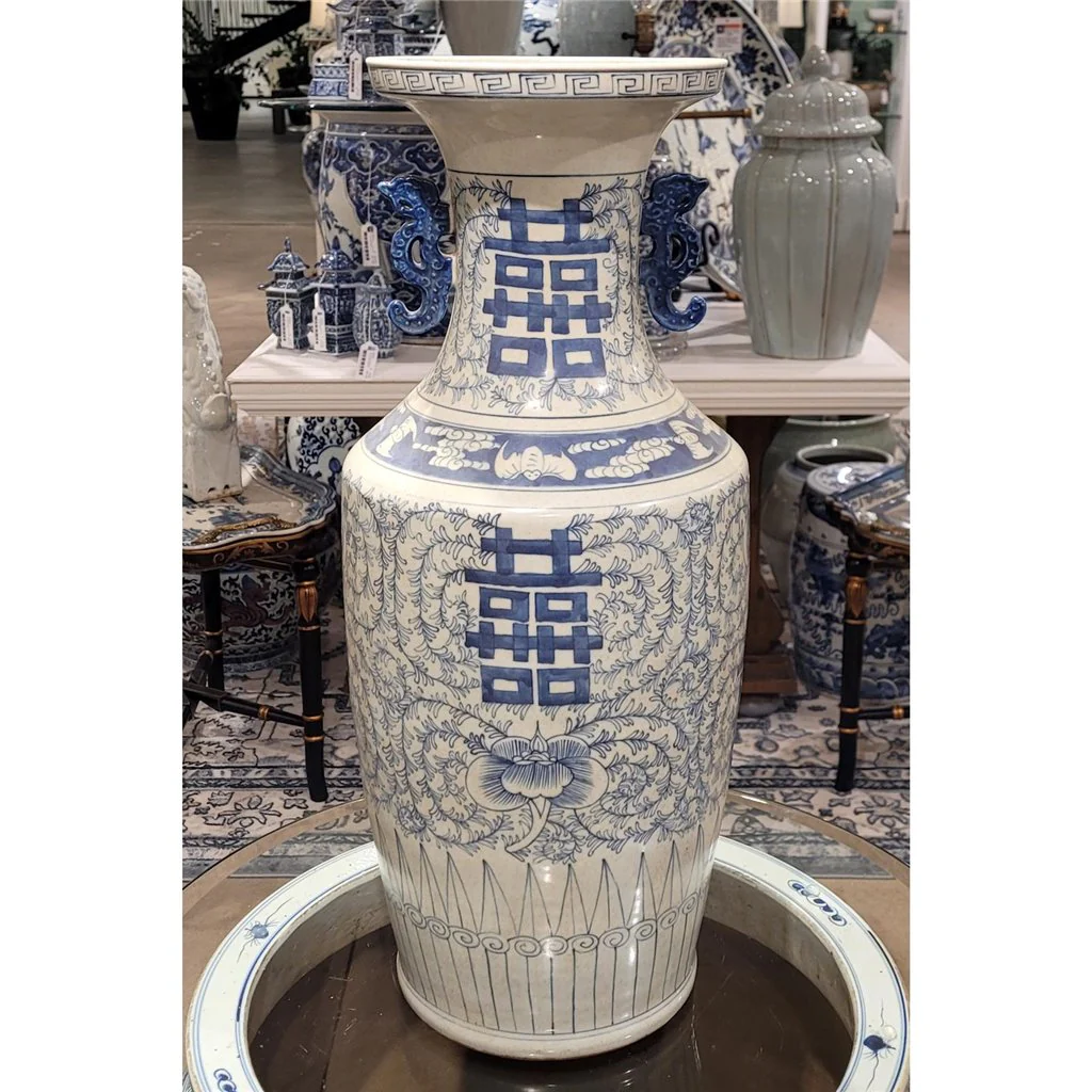 Danny's Fine Porcelain Blue And White Vase-Double Happiness (Classic) 50108 - Image 7