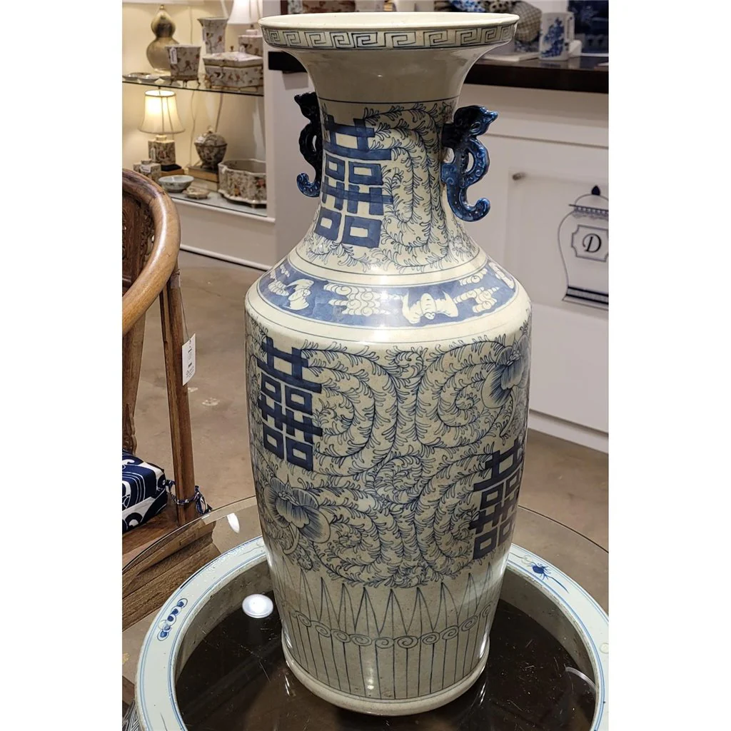 Danny's Fine Porcelain Blue And White Vase-Double Happiness (Classic) 50108 - Image 9