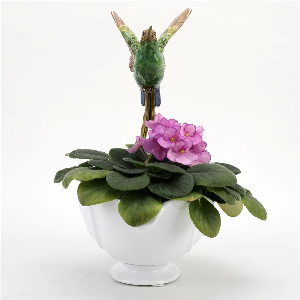Danny's Fine Porcelain Blue Green Hummingbird With Dish 60375 - Image 17