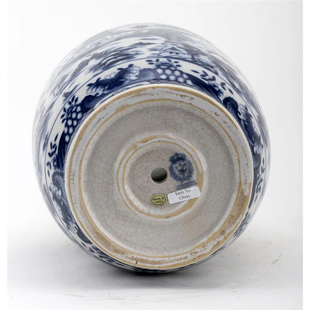 Danny's Fine Porcelain BLUE WILLOW VASE (PREDRILLED HOLE) 13666 - Image 7