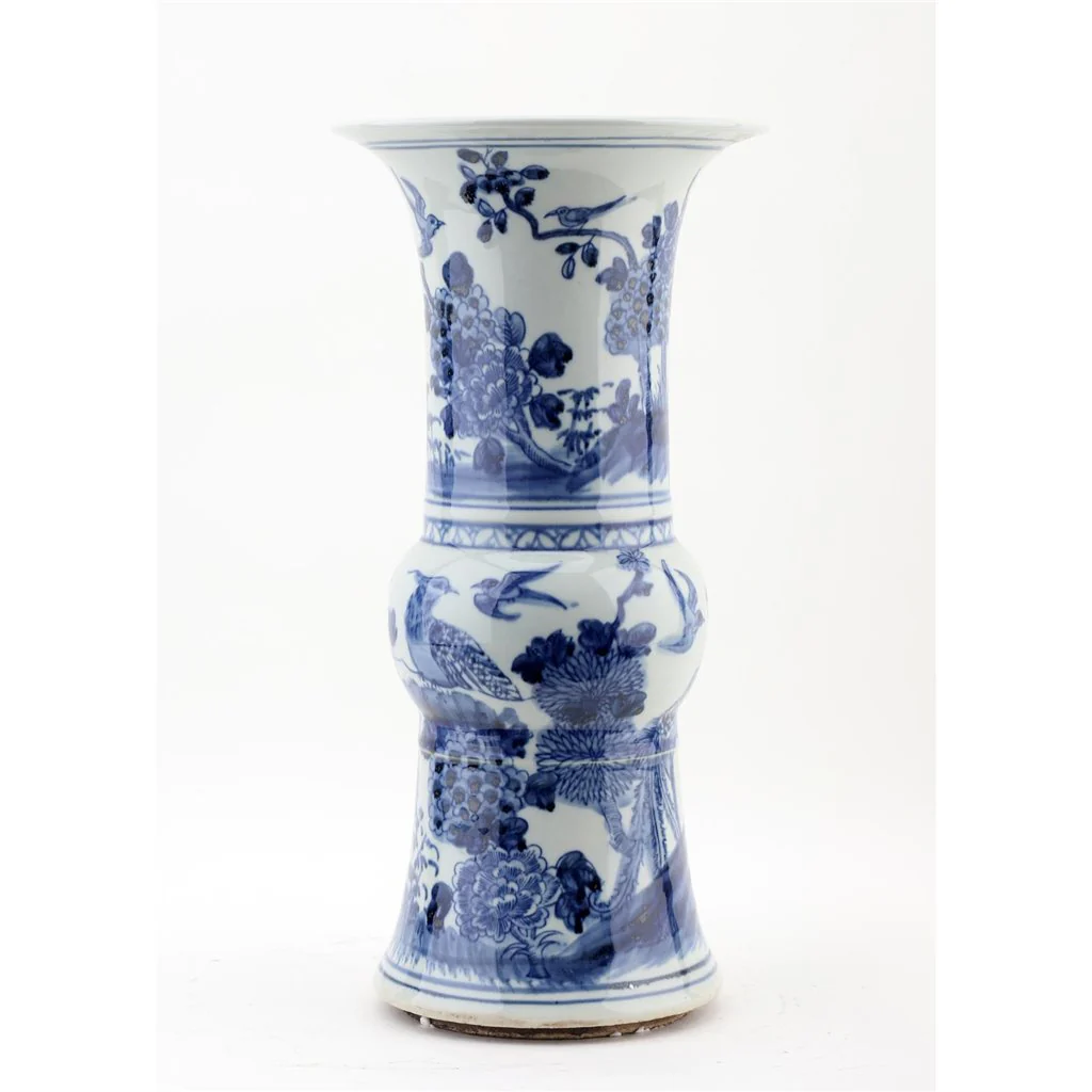 Danny's Fine Porcelain [Bot: 5.75] Blue And White Flower Vase 50931