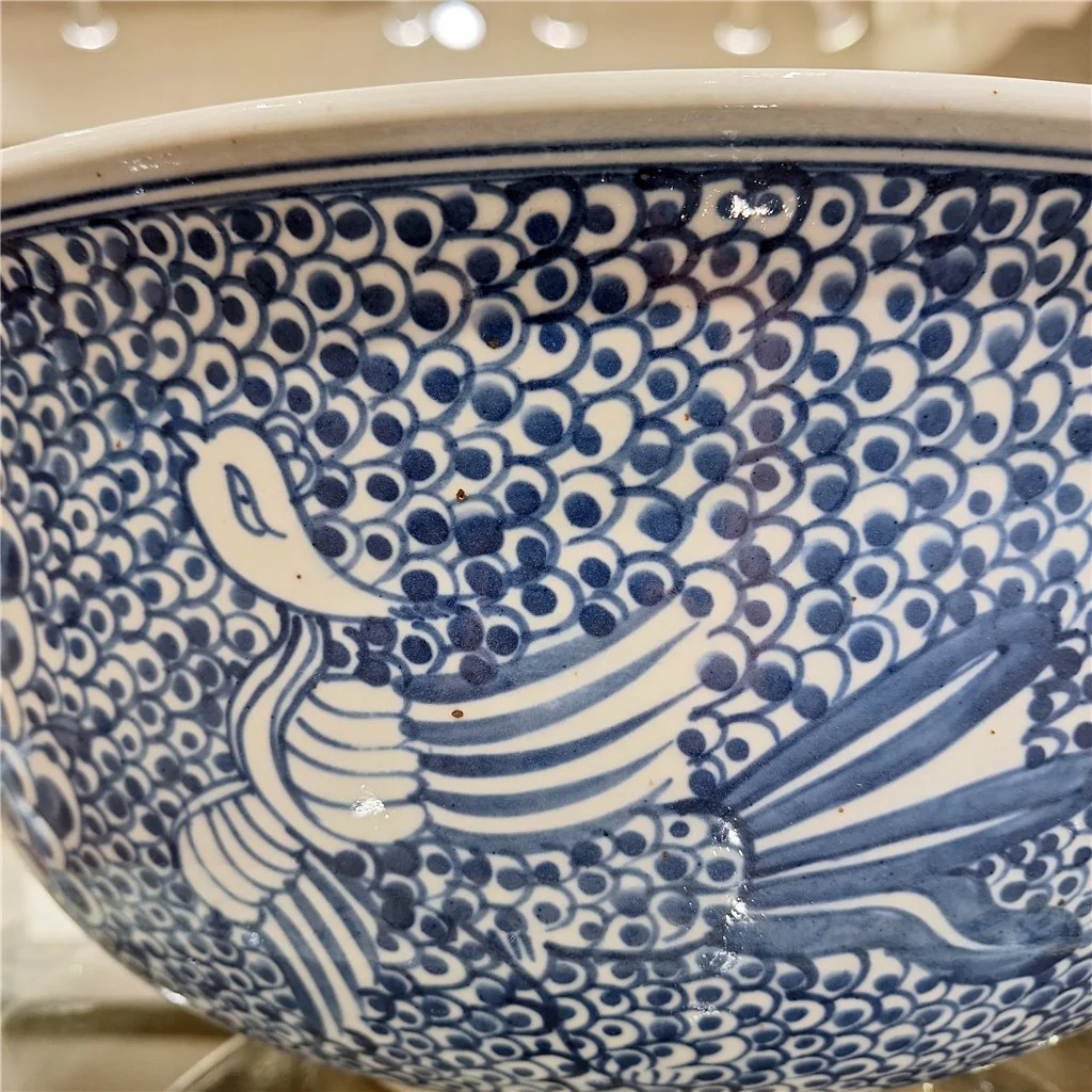 Danny's Fine Porcelain Bowl - Floral And Phoenix - Blue And White Classic 50780 - Image 13