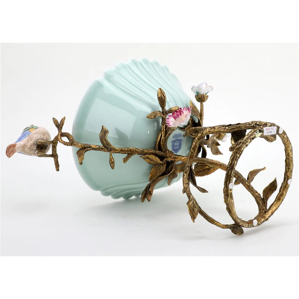 Danny's Fine Porcelain Bowl With Bird And Bronze Ormolu 60388 - Image 11