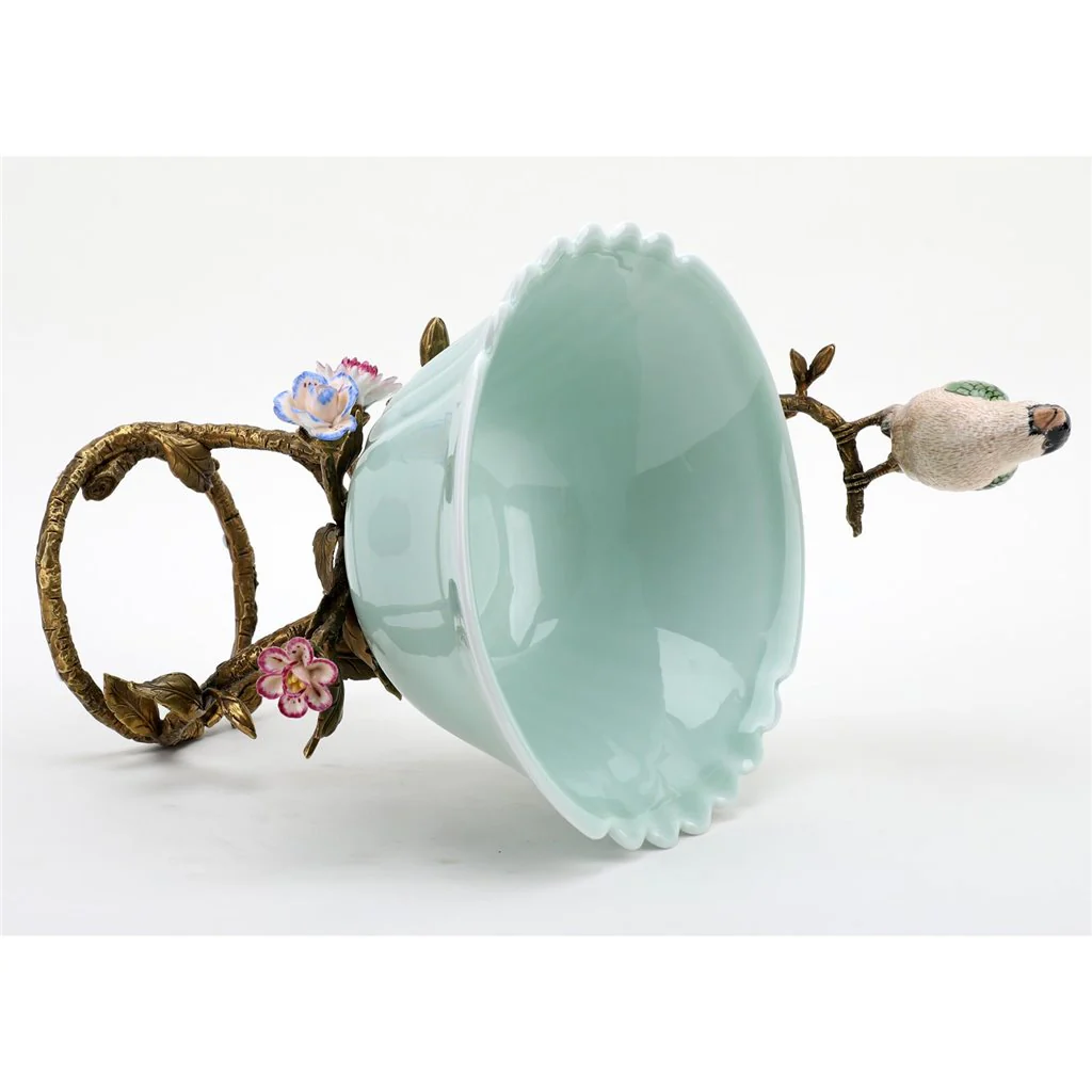 Danny's Fine Porcelain Bowl With Bird And Bronze Ormolu 60388 - Image 12