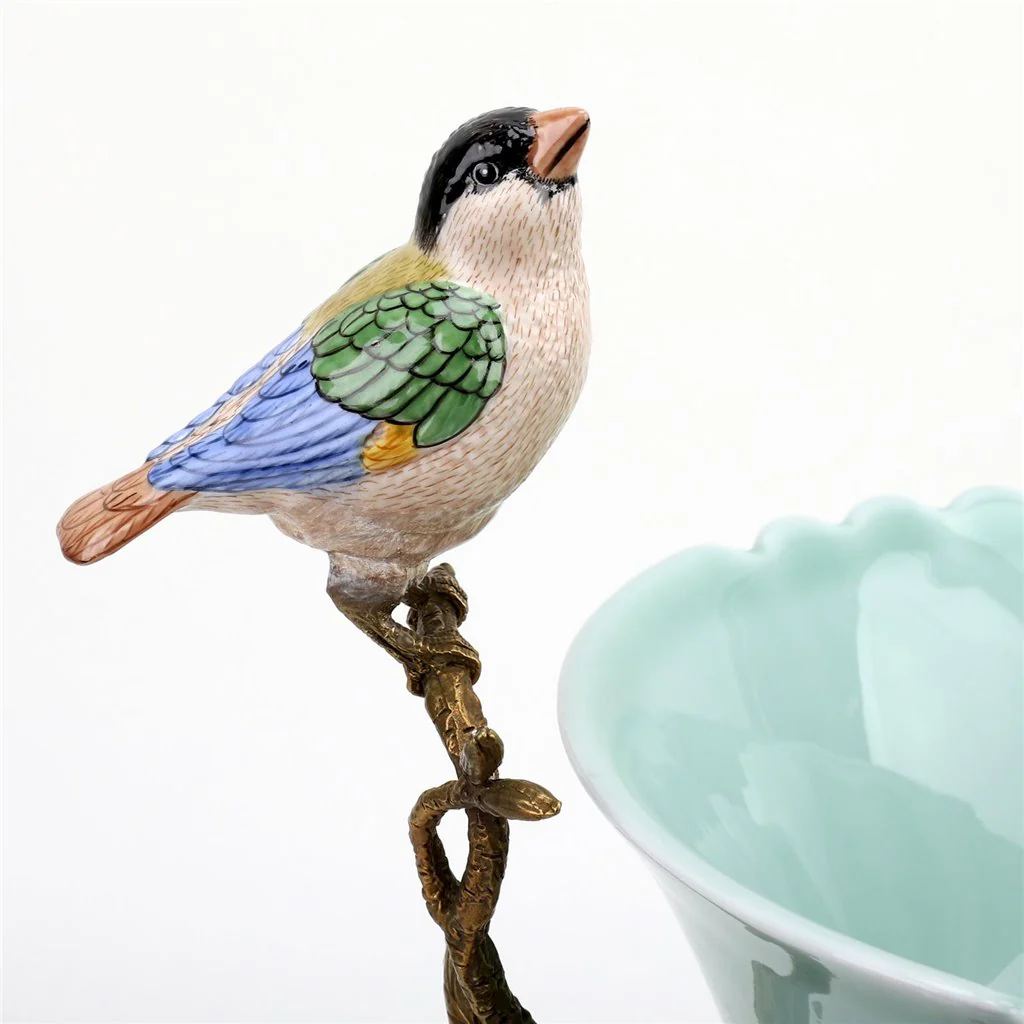 Danny's Fine Porcelain Bowl With Bird And Bronze Ormolu 60388 - Image 13