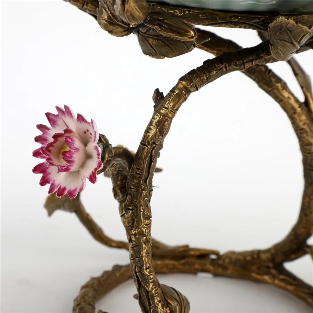 Danny's Fine Porcelain Bowl With Bird And Bronze Ormolu 60388 - Image 14