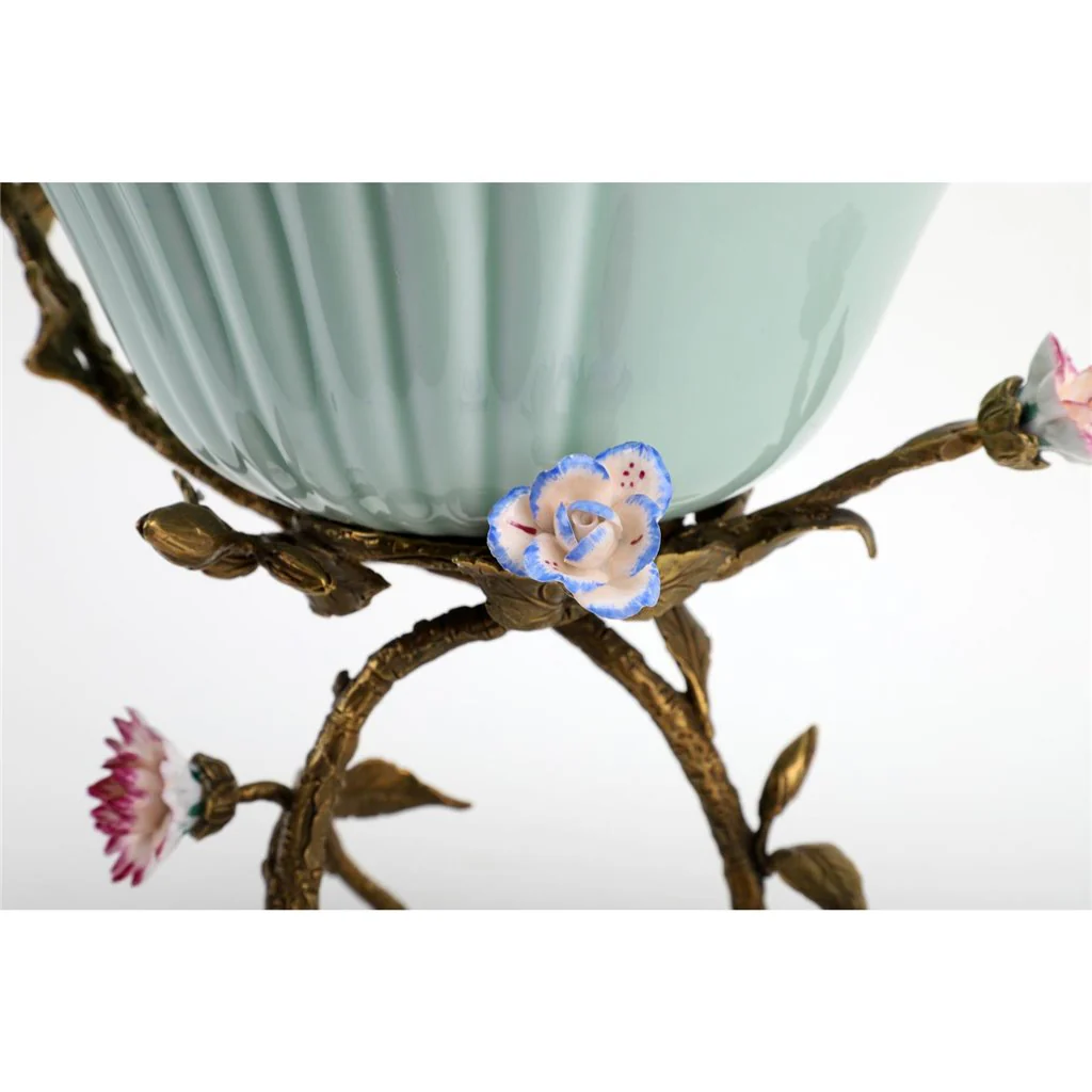 Danny's Fine Porcelain Bowl With Bird And Bronze Ormolu 60388 - Image 15